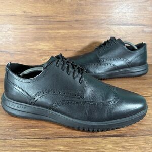 COLE HAAN Grand+ Black Keather Wingtips Dress Shoes Men’s Size 11.5 Sneakers
